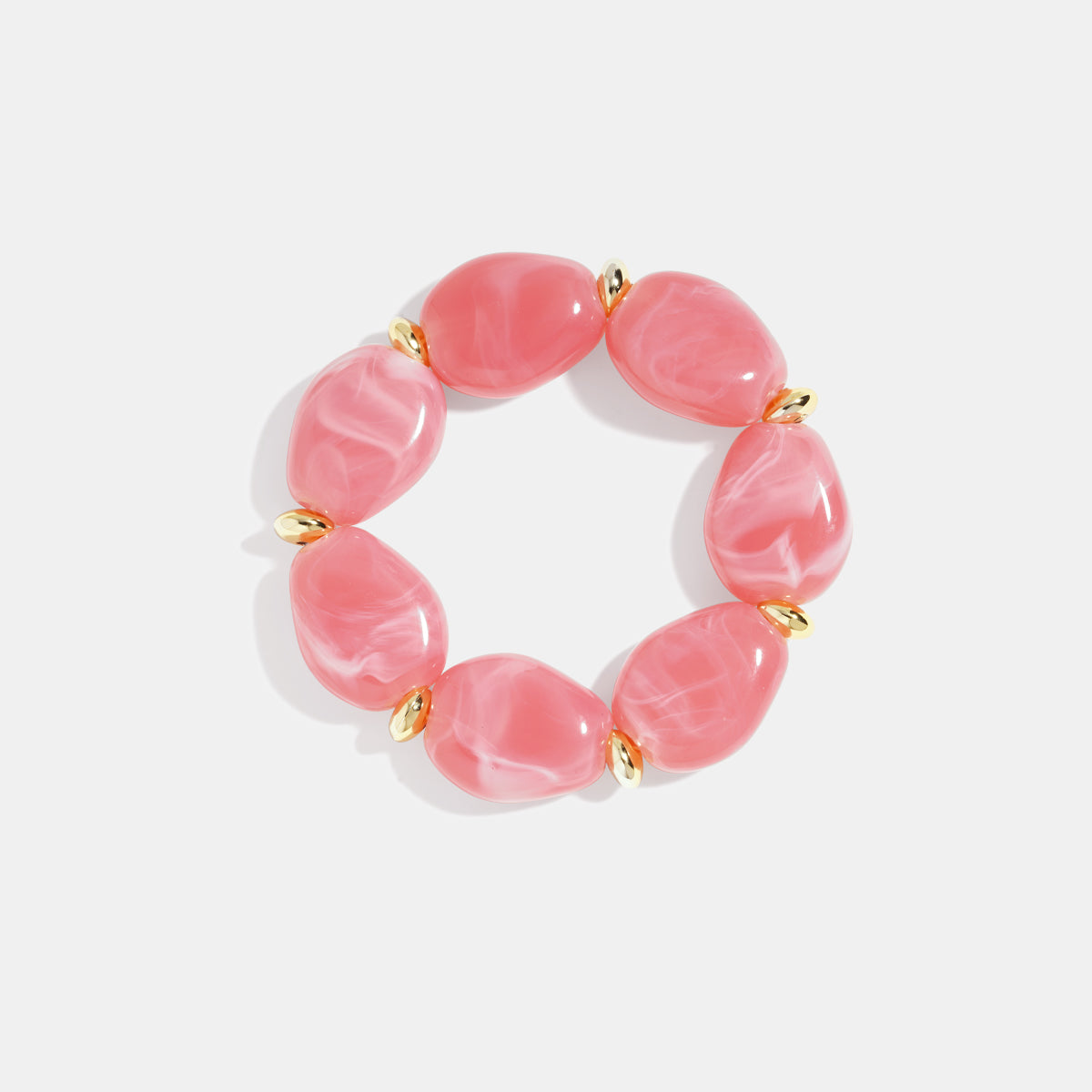 Onregelmatig gevormde acryl kralen armband